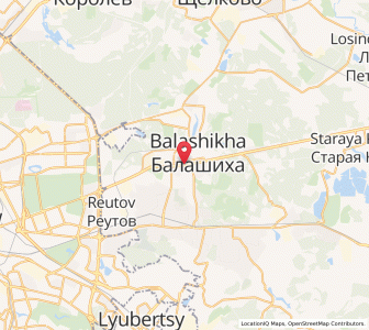 Map of Balaschicha, Moscow Oblast