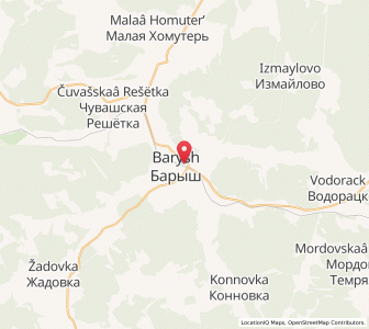 Map of Barysch, Ulyanovsk