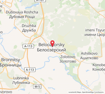 Map of Beloosjorski, Moscow Oblast