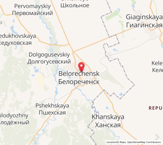 Map of Beloretschensk, Krasnodar Krai