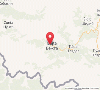 Map of Bezhta, Dagestan