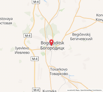Map of Bogorodizk, Tula Oblast