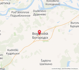 Map of Bogorodsk, Nizhny Novgorod Oblast