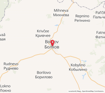 Map of Bolchow, Oryol oblast