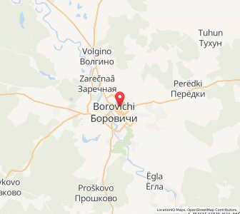Map of Borowitschi, Novgorod Oblast