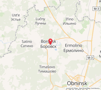 Map of Borowsk, Kaluga Oblast