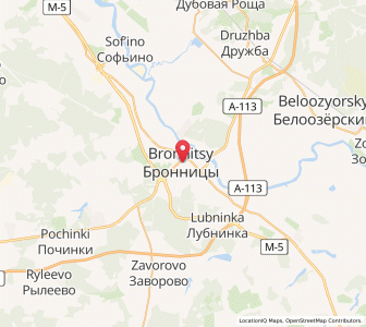 Map of Bronnizy, Moscow Oblast