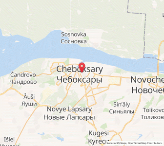 Map of Tscheboksary, Chuvashia