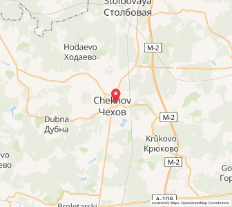 Map of Tschechow, Moscow Oblast