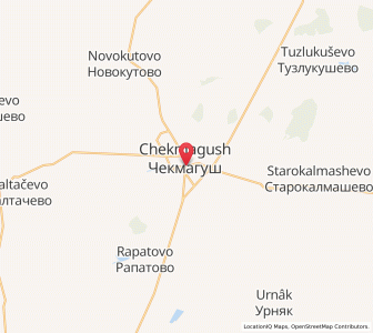 Map of Chekmagush, Bashkortostan Republic
