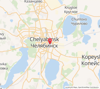 Map of Tscheljabinsk, Chelyabinsk