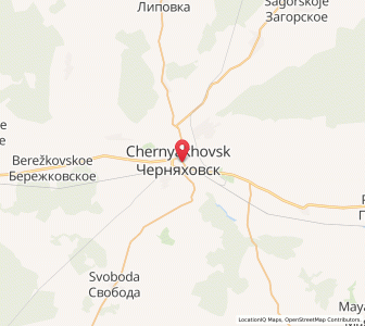Map of Insterburg, Kaliningrad Oblast
