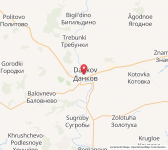 Map of Dankow, Lipetsk Oblast