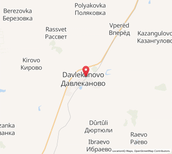 Map of Davlekanovo, Bashkortostan Republic
