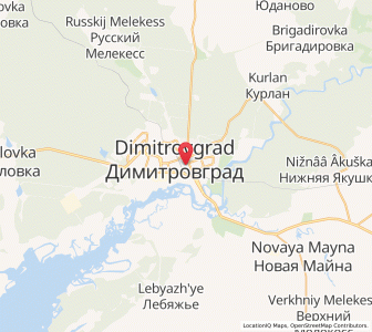 Map of Dimitrowgrad, Ulyanovsk
