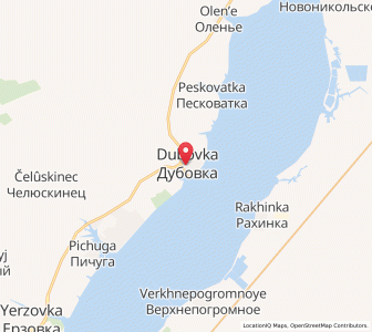 Map of Dubowka, Volgograd Oblast