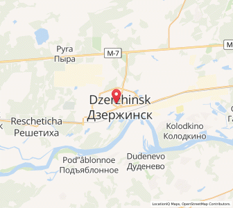 Map of Dserschinsk, Nizhny Novgorod Oblast