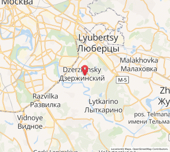 Map of Dzerzhinsky, Moscow Oblast