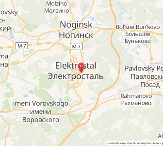 Map of Elektrostal, Moscow Oblast