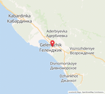 Map of Gelendschik, Krasnodar Krai