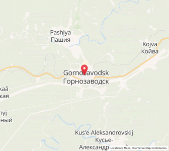 Map of Gornosawodsk, Perm Krai