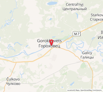 Map of Gorokhovets, Vladimir Oblast
