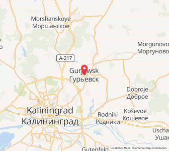 Map of Neuhausen, Kaliningrad Oblast