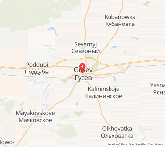 Map of Gumbinnen, Kaliningrad Oblast