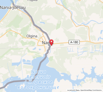Map of Iwangorod, Leningradskaya Oblast'