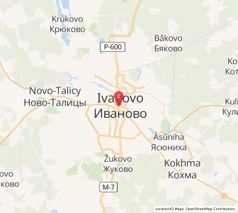 Map of Iwanowo, Ivanovo Oblast