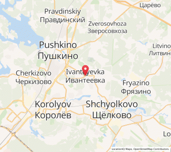 Map of Iwantejewka, Moscow Oblast