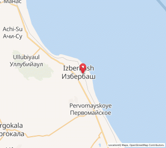 Map of Izberbash, Dagestan