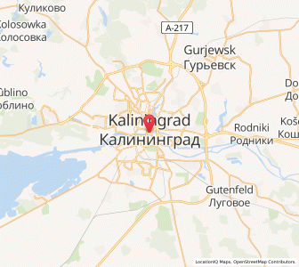 Map of Kaliningrad, Kaliningrad Oblast