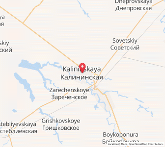 Map of Kalininskaya, Krasnodar Krai