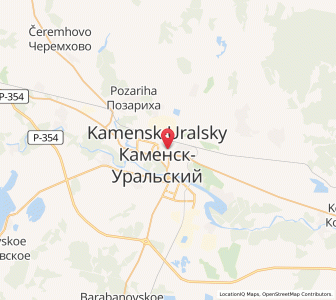 Map of Kamensk-Uralski, Sverdlovsk Oblast