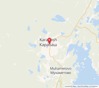 Map of Karabasch, Chelyabinsk