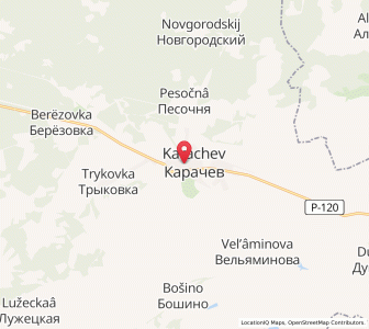 Map of Karachev, Bryansk Oblast