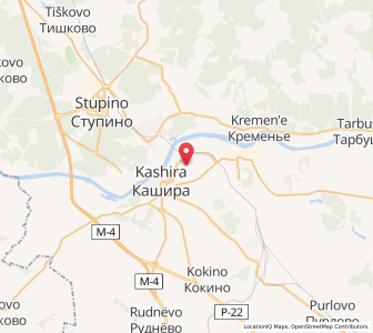 Map of Kaschira, Moscow Oblast
