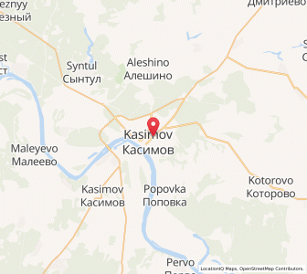 Map of Kassimow, Ryazan Oblast