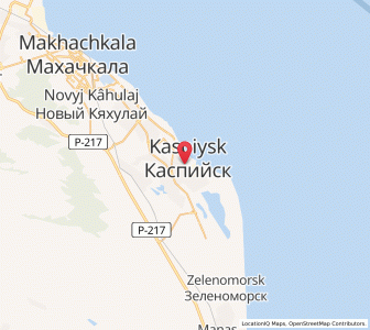 Map of Kaspijsk, Dagestan