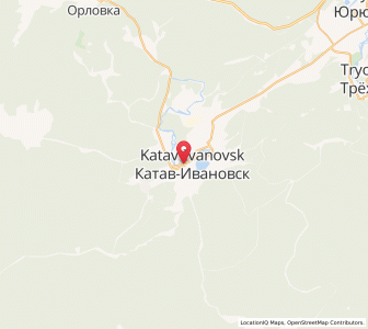 Map of Kataw-Iwanowsk, Chelyabinsk