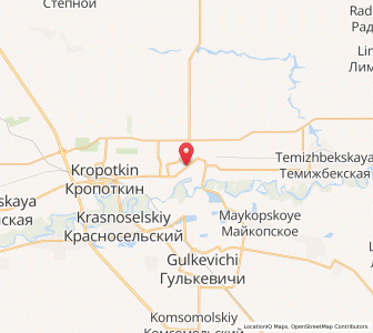 Map of Kavkazskaya, Krasnodar Krai