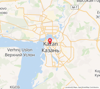 Map of Kasan, Tatarstan Republic