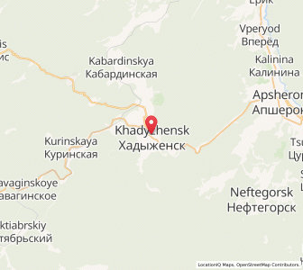 Map of Chadyschensk, Krasnodar Krai