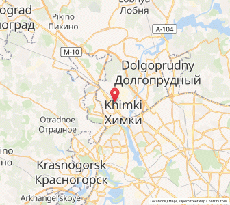 Map of Chimki, Moscow Oblast