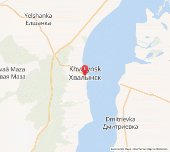 Map of Chwalynsk, Saratov Oblast