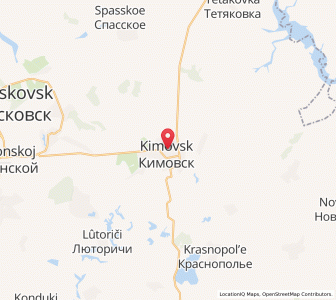 Map of Kimowsk, Tula Oblast