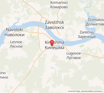 Map of Kineschma, Ivanovo Oblast