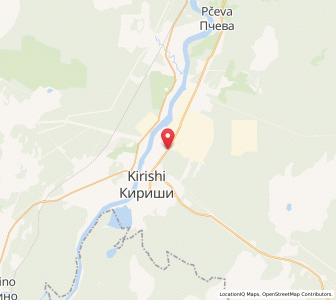 Map of Kirischi, Leningradskaya Oblast'