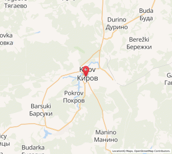 Map of Kirow, Kaluga Oblast